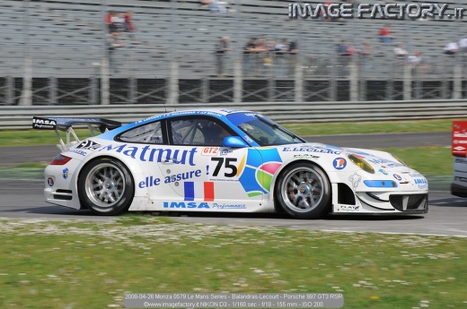 2008-04-26 Monza 0579 Le Mans Series - Balandras-Lecourt - Porsche 997 GT3 RSR